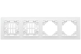 Рамка Минск 4-местная горизонтальная белая Basic ERM-G-304-10